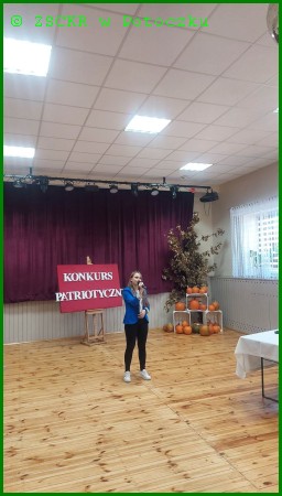 Uczennica Kamila KOnopa recytuje wiersz "Mazowsze"